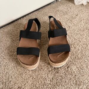 Madden Girl Black Espadrille Sandals